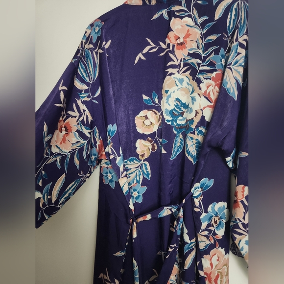 Kimono / lingerie Purple Jonquil wrap with lace XL - Picture 9 of 10